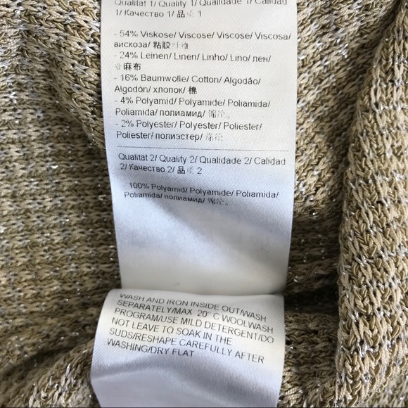 Escada Metallic Gold Holiday Cardigan with Elbow Patches S - Picture 7 of 8